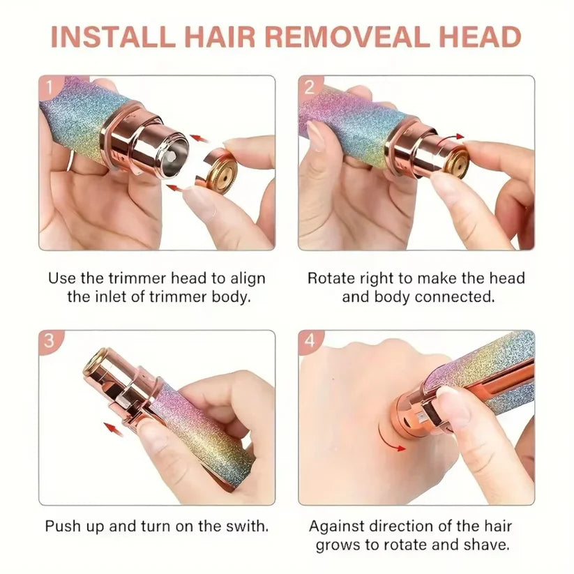 2 in 1 Electric Hair Remover & Eyebrow Trimmer For Women