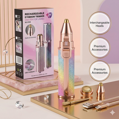 2 in 1 Electric Hair Remover & Eyebrow Trimmer For Women